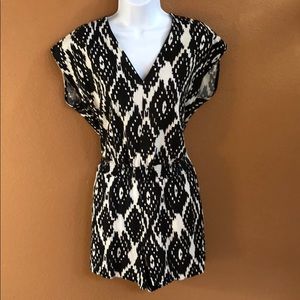 Black and white romper